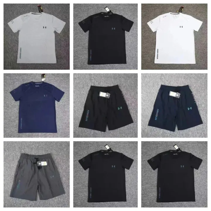 Under Armour Quick-Dry Tee and Shorts Set in Black