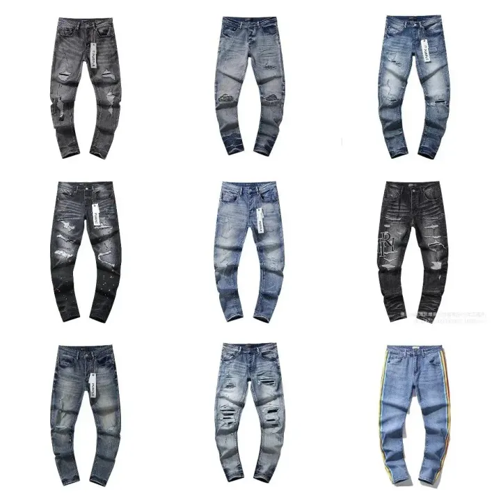 Purple Brand Distressed Washed Denim Jeans