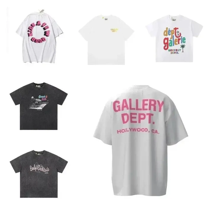 Gallery Dept. Graphic T-Shirt with Pink Back Logo