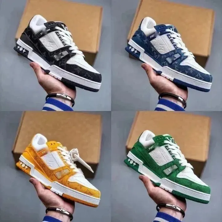 Louis Vuitton Low-Top Sneakers with Monogram Panels