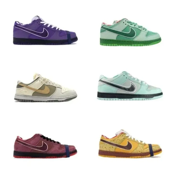 Nike Low-Top Sneakers with Bold Multi-Color Swoosh Panels