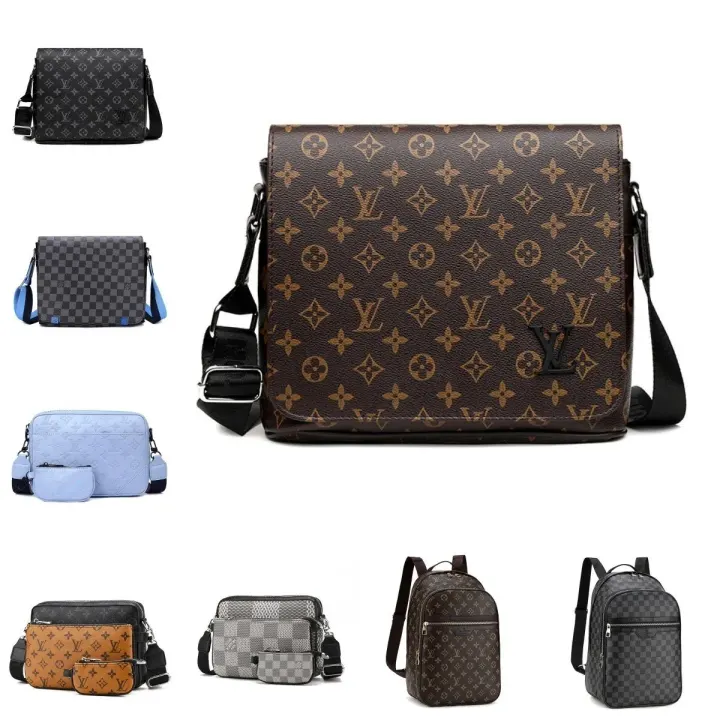 Braune Louis-Vuitton-Umhängetasche mit Monogramm