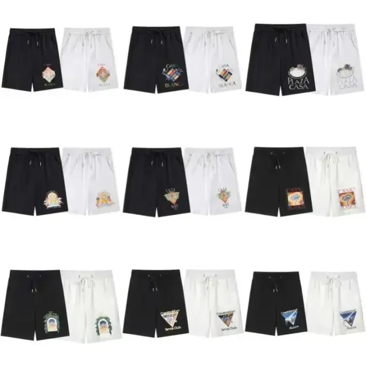 Casablanca Graphic Print Shorts in Black and White