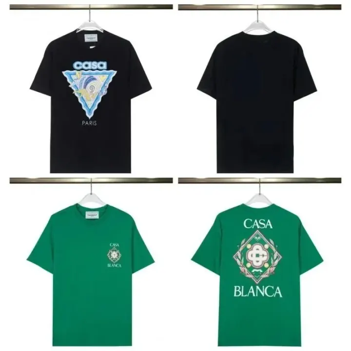 Casablanca Graphic Print T-Shirt in Black and Green