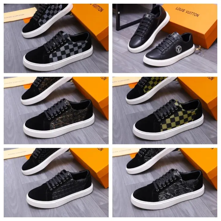 Louis Vuitton Low-Top Sneakers with Patterned Side Panels