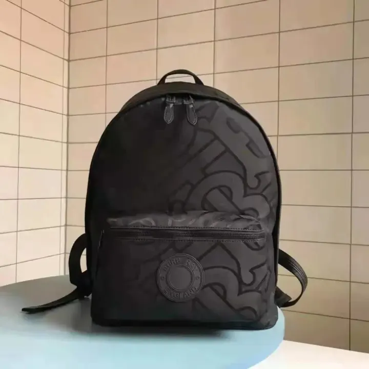 Burberry Black Monogram Print Backpack