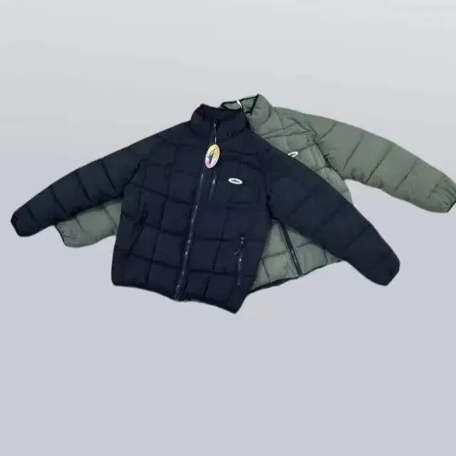 Oakley Quilted Stand-Collar Puffer Jacket in Black and Olive