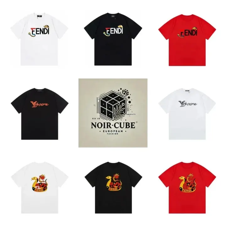 Fendi Graphic T-Shirt with Snake Motif