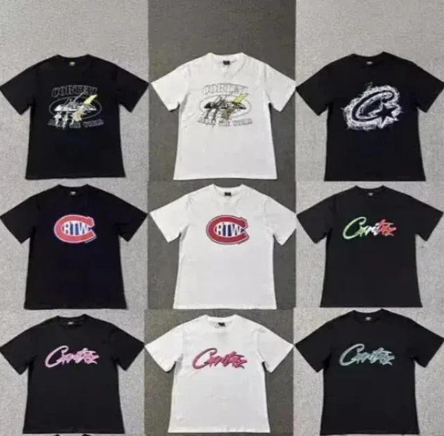 Corteiz Graphic Print Short Sleeve T-Shirt in Black and White