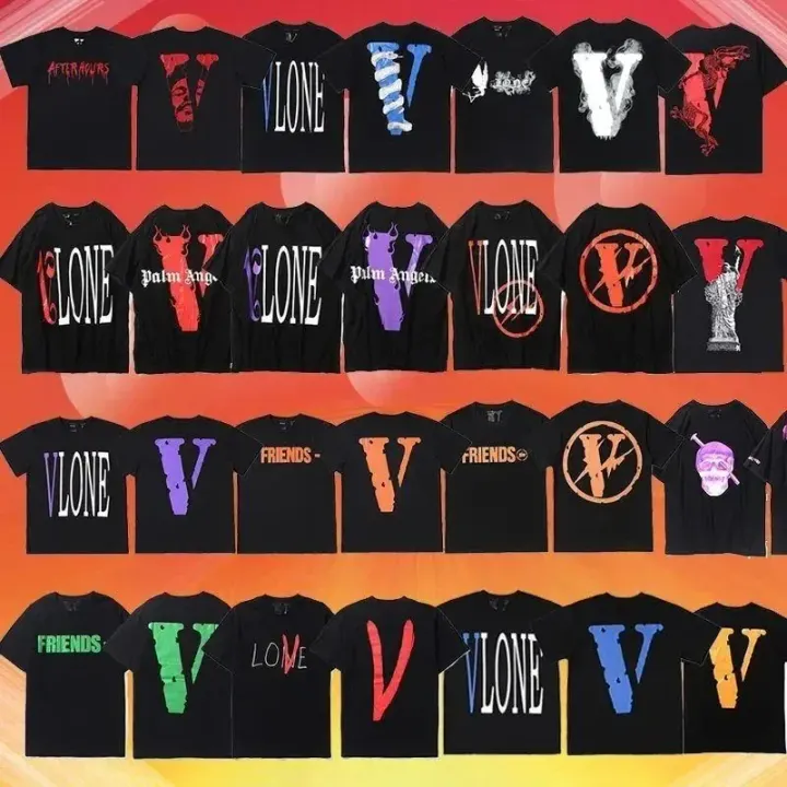 VLONE Black Graphic Print Short-Sleeve T-Shirt