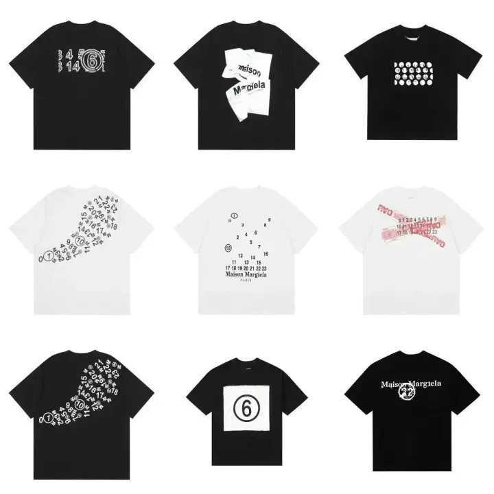 Maison Margiela Graphic Logo T-Shirt in Black and White