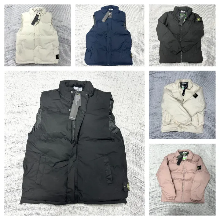 Stone Island Puffer Jacket Collection in Black, Navy, Cream and Pink