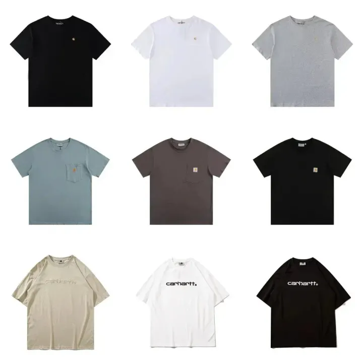 Carhartt Logo T-Shirt in Black, White and Neutral Colorways