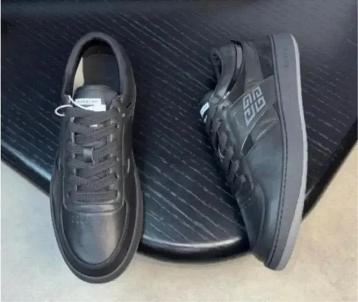 Givenchy Black and White Low-Top Monogram Sneakers