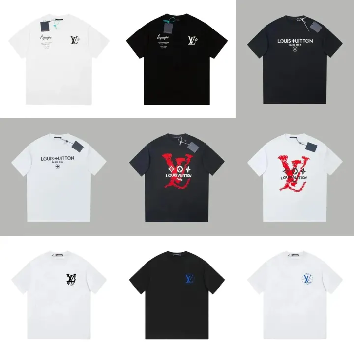 Louis Vuitton Graphic Logo T-Shirt in Black and White