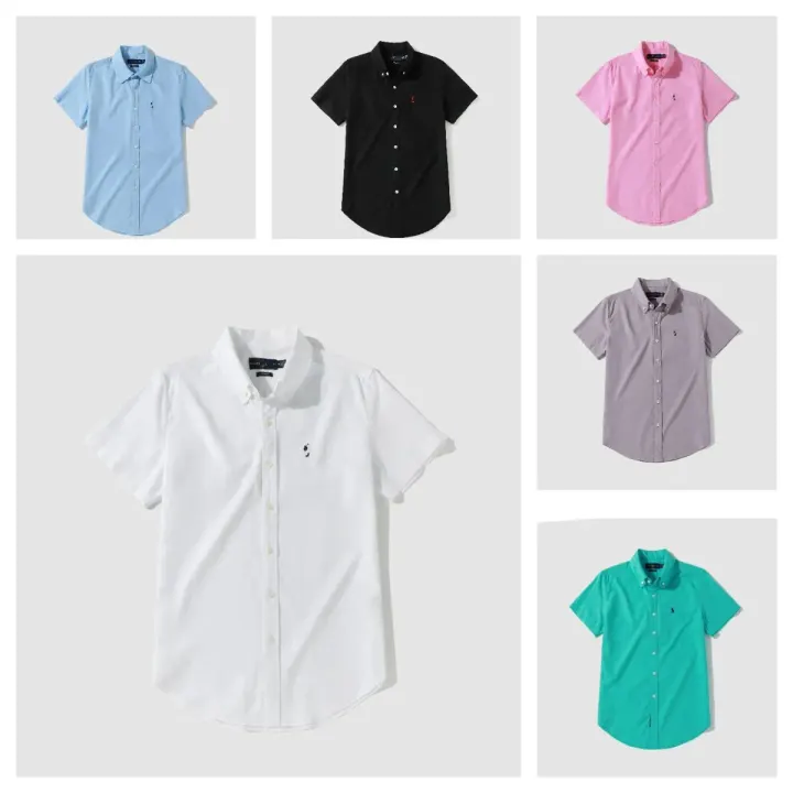Ralph Lauren Short Sleeve Button-Up Shirt in White