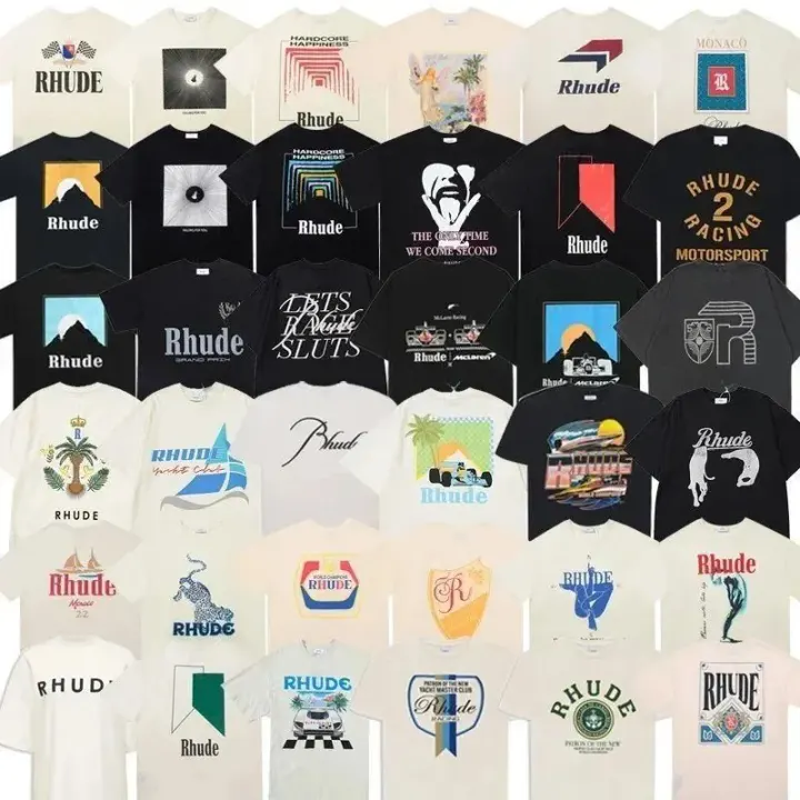Rhude Graphic T-Shirt Collection in Black and White