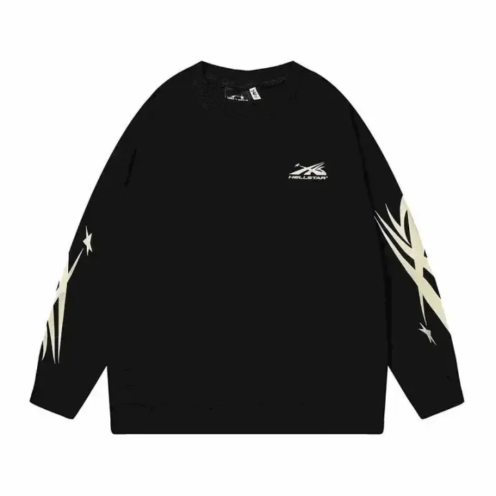 Hellstar Black Graphic Long Sleeve Crewneck Sweatshirt