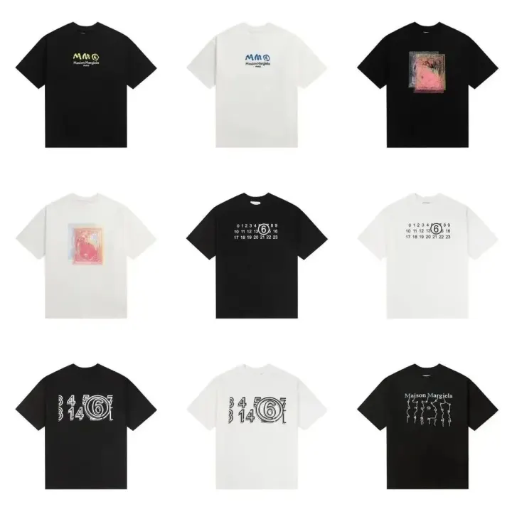 Maison Margiela MM6 Graphic T-Shirt in Black and White