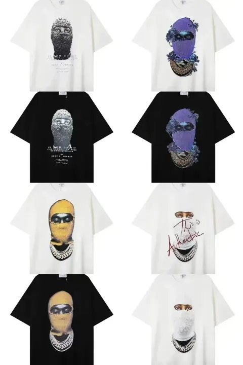 Ih Nom Uh Nit Mask Graphic Relaxed-Fit T-Shirt in Black and White