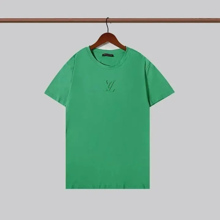 Louis Vuitton Green Short Sleeve T-Shirt with LV Chest Logo