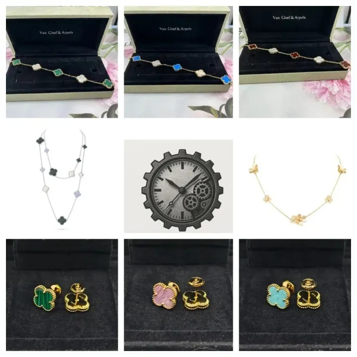 Van Cleef & Arpels Clover Motif Jewelry Set in Mixed Colors