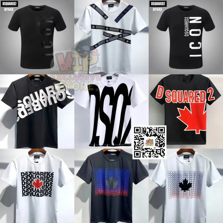 Dsquared2 Graphic Short-Sleeve T-Shirt in Black and White