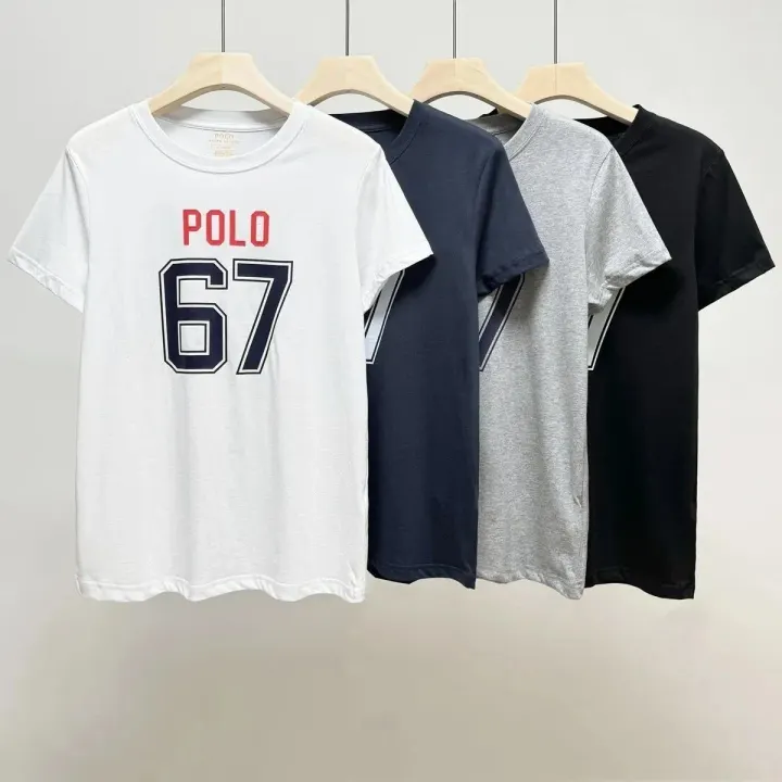 Ralph Lauren Polo 67 Graphic T-Shirt in White, Navy, Gray, Black