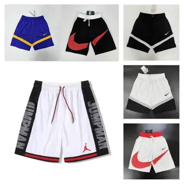 Nike Color-Block Basketball Shorts in Blue, Black and White