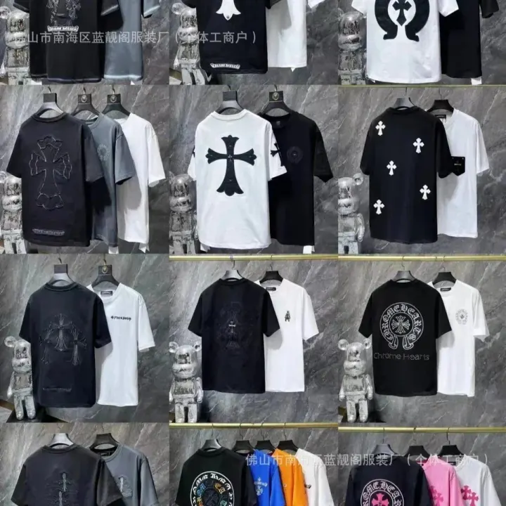 Chrome Hearts Cross Graphic T-Shirt in Black and White