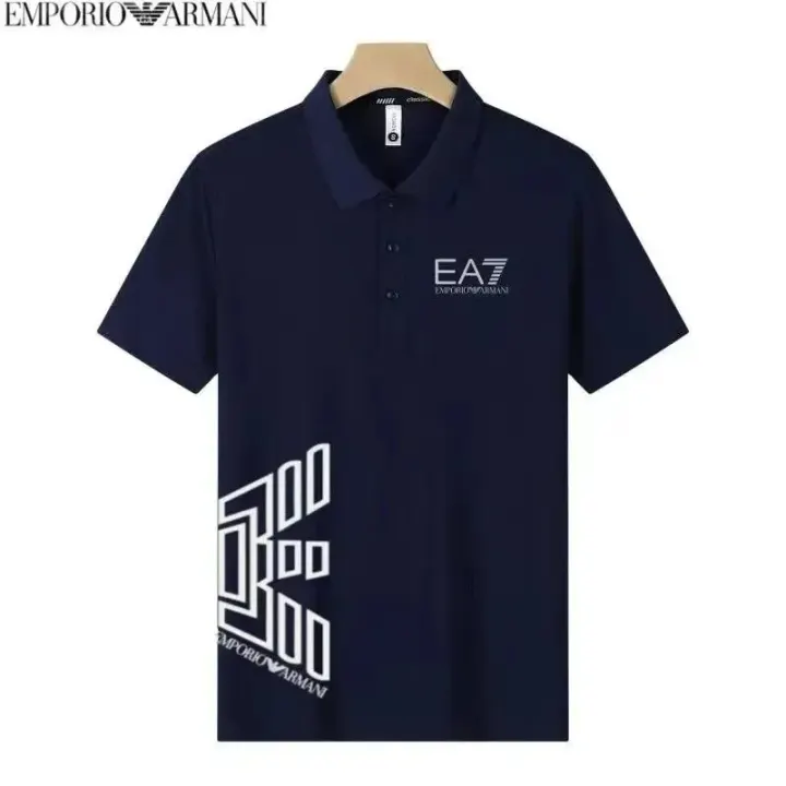 EA7 Navy Logo Polo Shirt