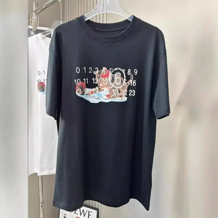 Maison Margiela MM6 Black Graphic Print T-Shirt