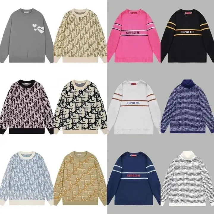 Supreme Graphic Knit Sweater Collection in Mixed Colorways