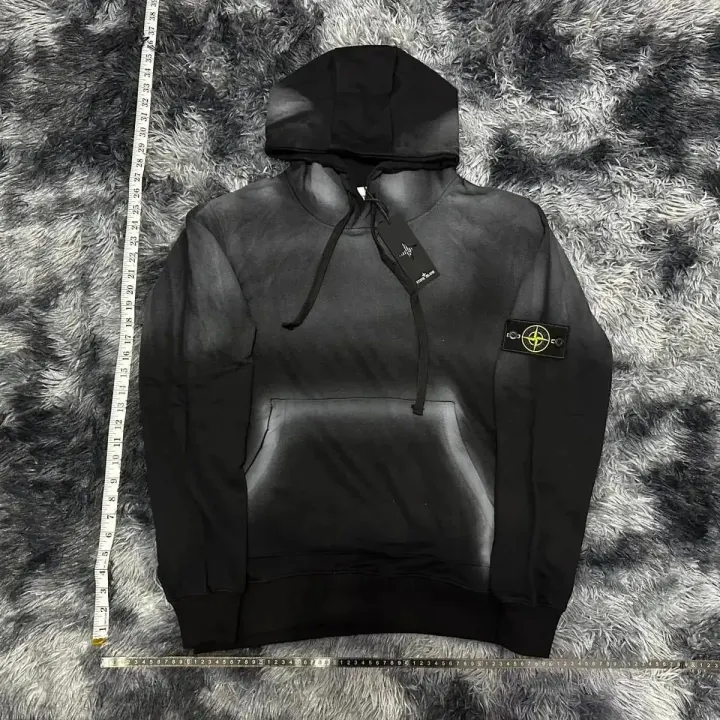 Stone Island Black Gradient Pullover Hoodie