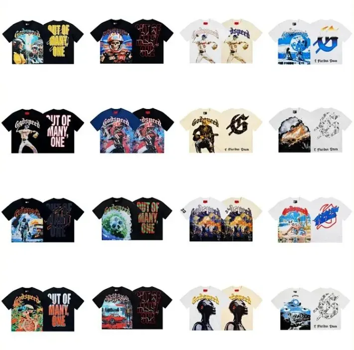 Godspeed Vintage Washed Graphic Print Short Sleeve T-Shirt