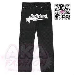 Badfriend Black Graphic Cargo Jeans
