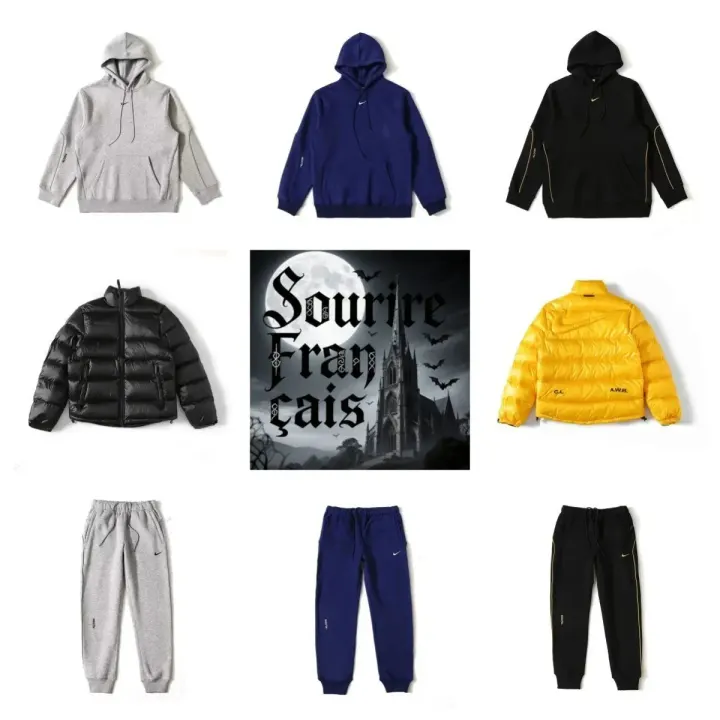 Nike Matching Set Hoodie and Joggers in Grey, Blue and Black
