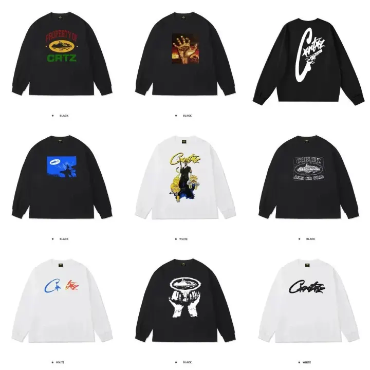 Corteiz graphic crewneck sweatshirt in zwart en wit