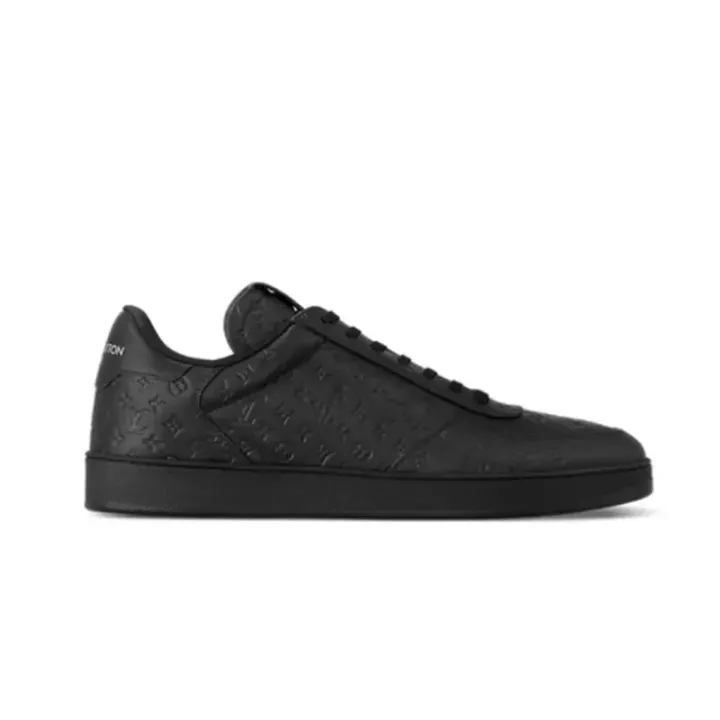 Louis Vuitton Black Monogram Embossed Low-Top Sneakers