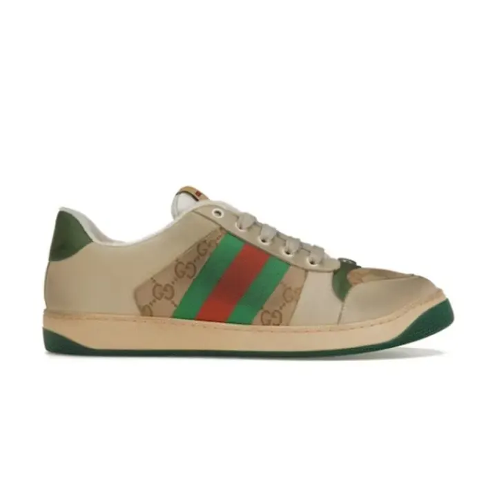 Zapatillas Gucci Screener de lona GG beige