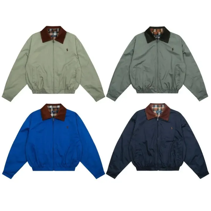 Ralph Lauren Corduroy Collar Zip-Up Jacket in Multiple Colors