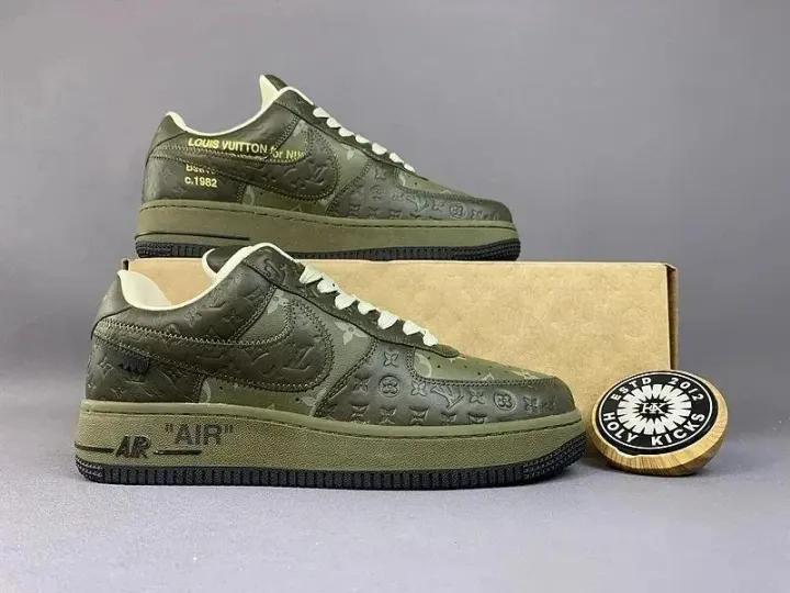 Louis Vuitton Olive Monogram Low-Top Sneakers
