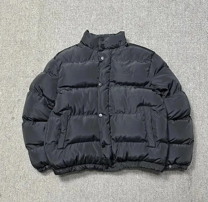 Corteiz Black Glossy Puffer Jacket