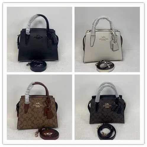 Coach Structured Crossbody Bag in Black, Cream & Monogram
