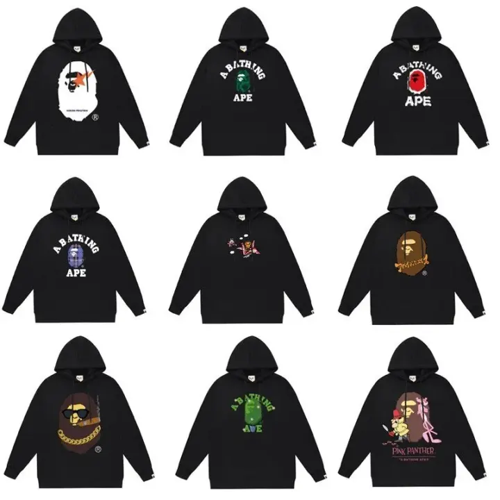 BAPE Zwarte hoodie met grafische print