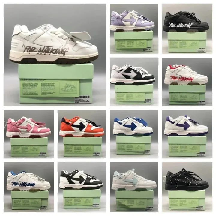 Off-White Low-Top Sneakers with Arrow Logo - Multi Color