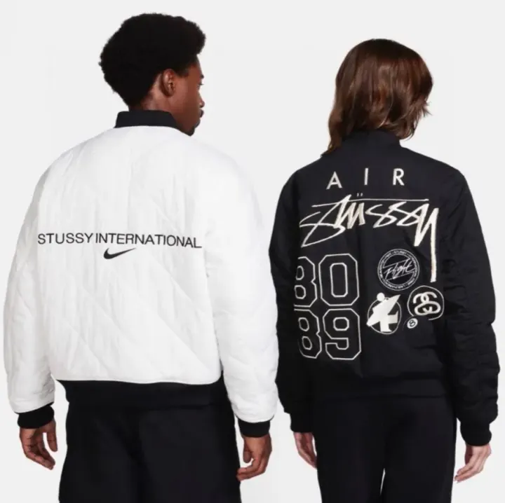 Stüssy Reversible Black and White Quilted Jacket