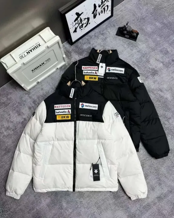Descente Colorblock Puffer Jacket with Sponsor Patches