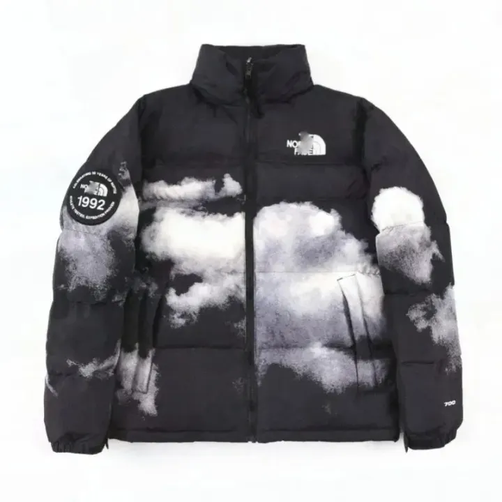 The North Face Black Cloud Print Puffer Jacket