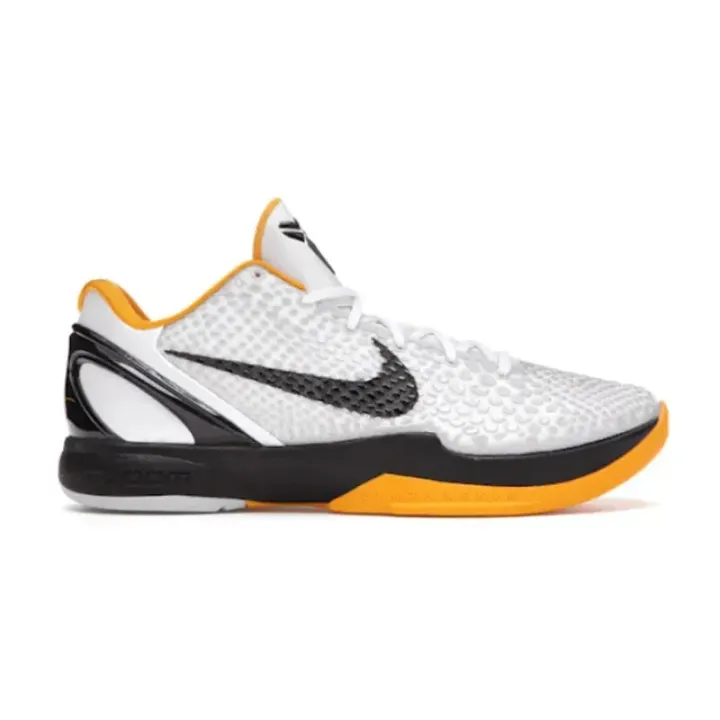 Nike Kobe 6 Protro Basketball Shoes in White and Del Sol